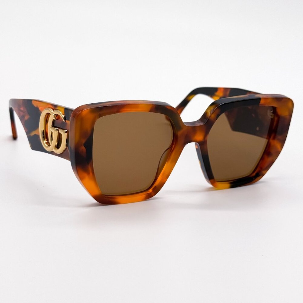 NEW GUCCI GG0956S 007 HAVANA WOMEN SUNGLASSES GUCCI - Picture 6 of 11